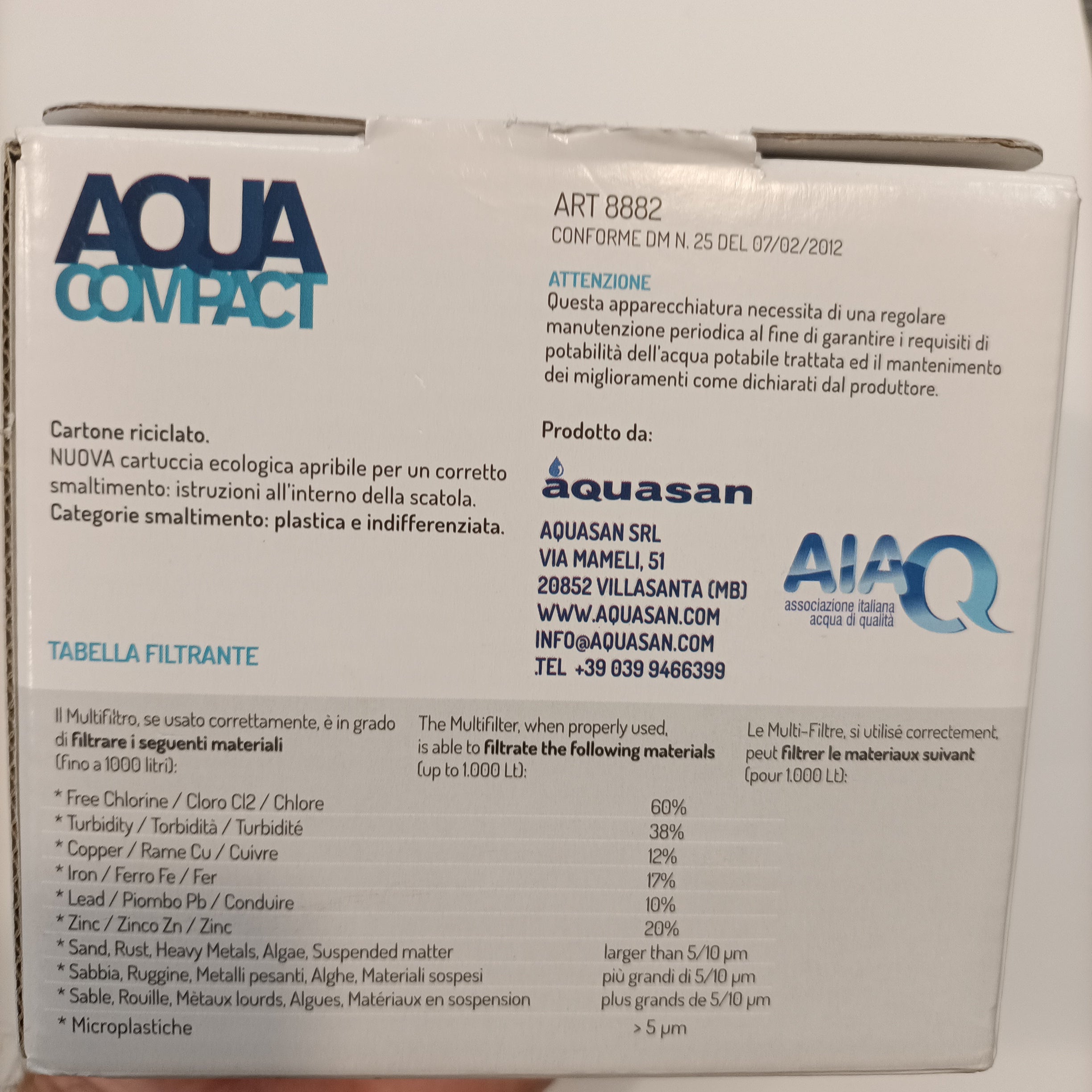 Filtro da rubinetto AQUACOMPACT con 2 filtri