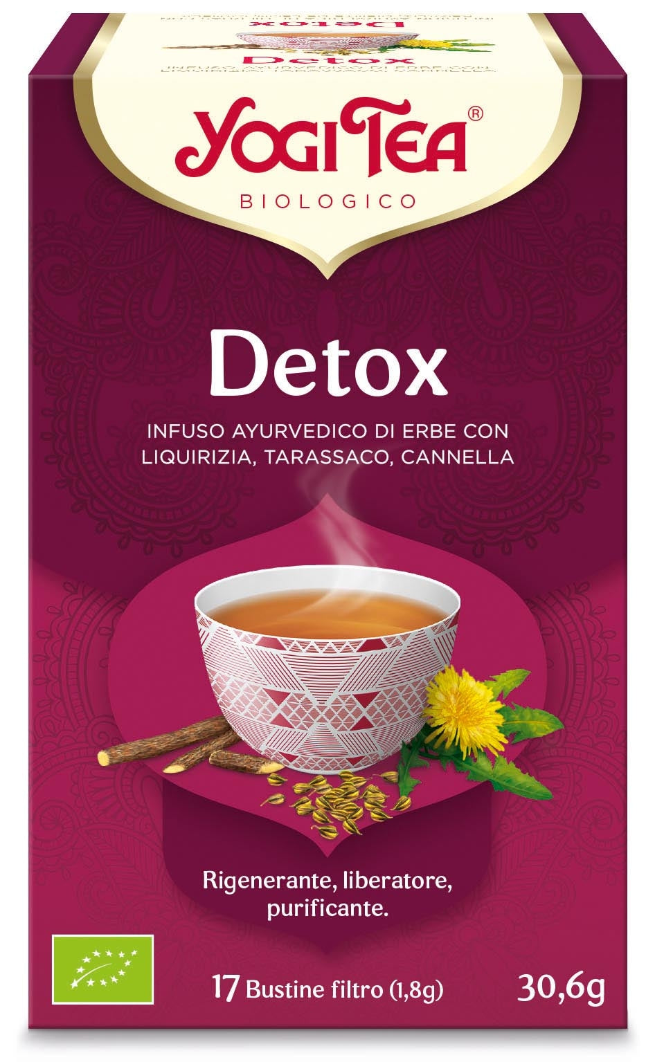 Infuso bio Yogi Tea Detox - 17 bustine
